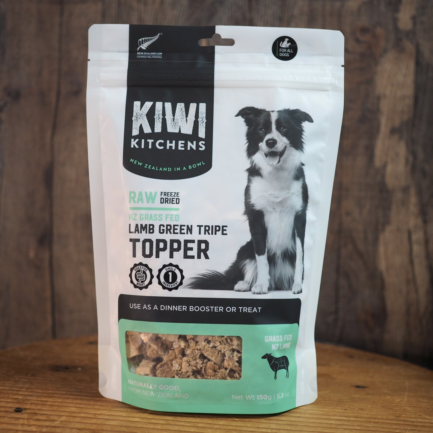 【KIWI Kitchens】 ラムグリーントライプ・トッパー《フリーズドライ》150g